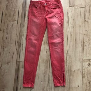 American Eagle Coral Jegging with Ankle Zipper